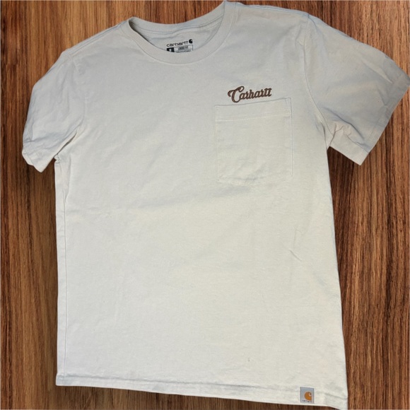 CARHARDTT LOOSE FIT CASUAL COASTAL COWGIRL SHORT SLEEVE SCRIPT LOGO T-SHIRT SZ M - Picture 3 of 11